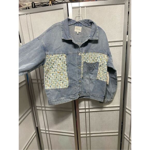 Stylish denim jacket size L NWT - Picture 4 of 9